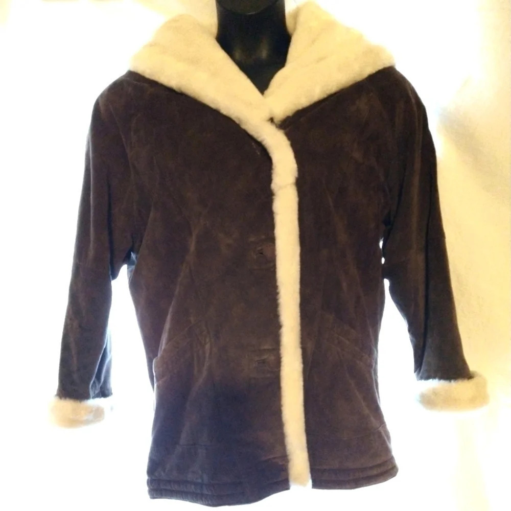 Gorgeous shearling suede winter coat EUC ❤️ - Picture 11 of 16